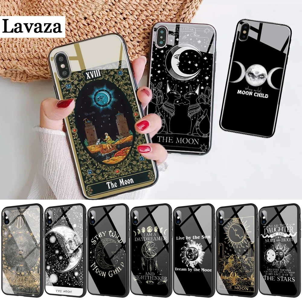 41d Augur Луна Таро Божественная стекло чехол для Huawei P10 P20 P30 Lite Pro P Smart Y6 Primr Y9 Mate 20 Honor 7A