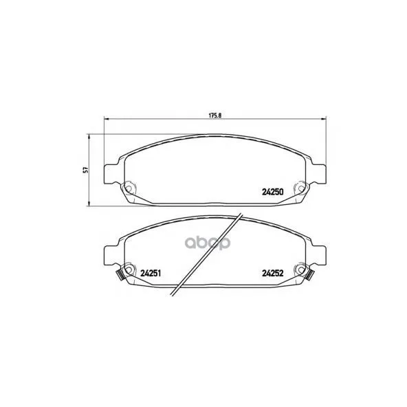 Колодки Тормозные Jeep Commander 3.0-5.8 05-/Grand Cherokee 2.7-5.7 00- Передние Brembo P37010 Brembo арт. P37010