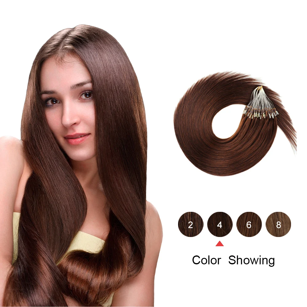 Hair-Extensions Links Micro-Ring Human Bead Gazfairy 16-20-22-Straight-Loop