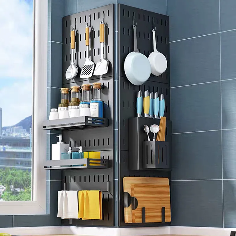 Punch free stainless steel Bathroom Rack Hole board Organizer Wall