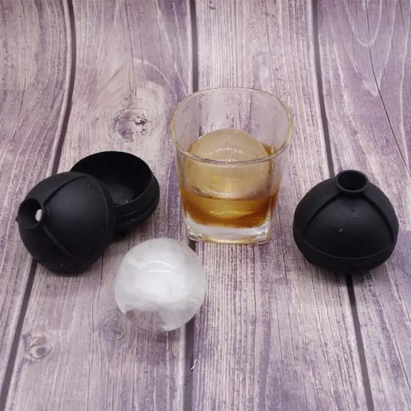 Large Sphere Ice Mold Tray Whiskey Ice Sphere Maker 7.5cm Round Golf Ice  Balls Flexible Silicone Ice Cube Mold Tray Bar - AliExpress