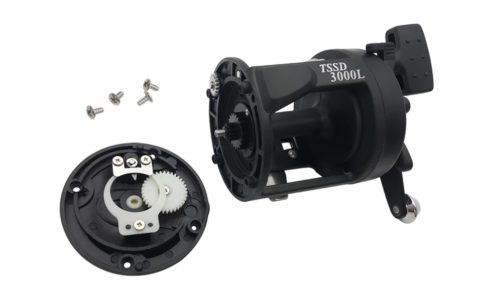 K8356 3.81 1BB Trolling Reel Fishing TSSD 3000L4000L Black Right Hand Casting Sea Fishing Reel Saltwater Baitcasting Reel Coil 10