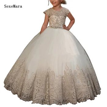

Flower Girl Dresses For Weddings Kids Evening Pageant Ball Gowns First Communion Dresses For Girls Vestidos daminha