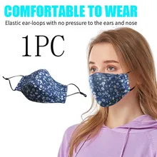 Máscara de boca lavável ajustável anti poluição poeira protetora máscara facial 1pc reutilização impressão algodão mascarillas cubrebocas masque