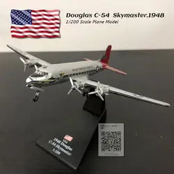 Амер 1/200 масштаб США C-54 SKYMASTER транспортный самолет литой металлический армейский модель игрушки для подарка/Коллекция