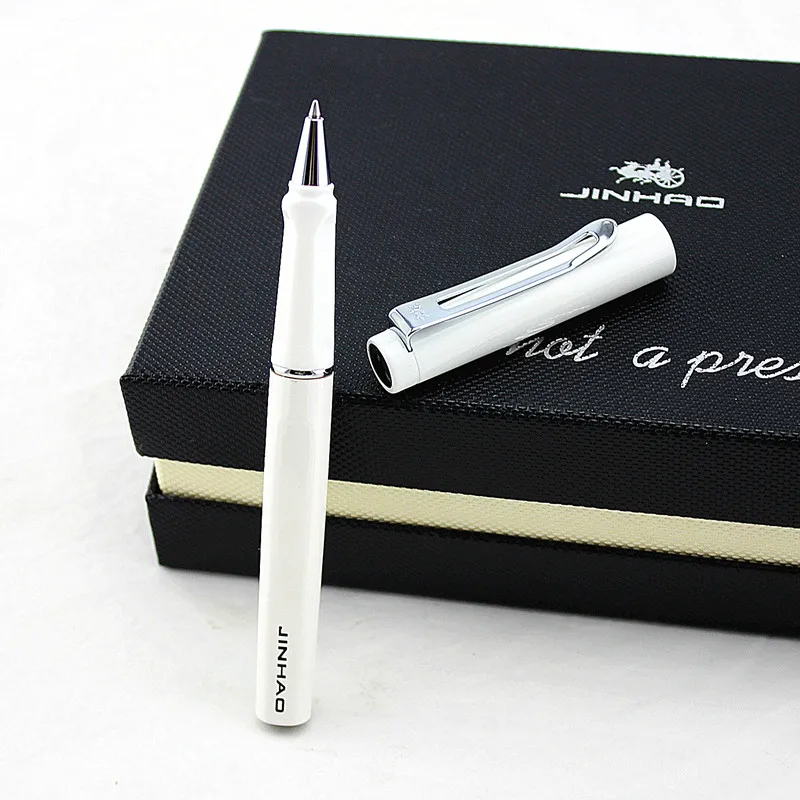 Jinhao 599 белые и серебряные Канцелярские Товары для офиса и школы шариковая ручка