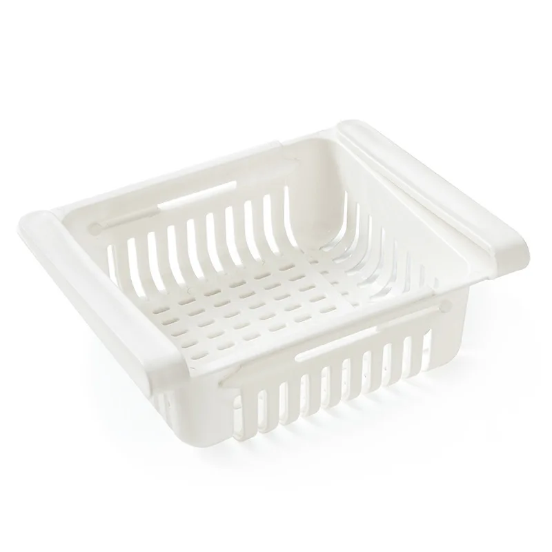 Estante de almacenamiento de nevera ajustable para cocina, organizador del  hogar, contenedor de alimentos, cajón de refrigerador, cajas de  almacenamiento, estante retráctil