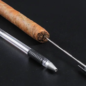 

Stainless Steel Cigar Needle 2Pcs/Box Portable Drill Loose Punch Cutter Burr Dredge Hole Puncher Cigar Tools Smoking Accessories