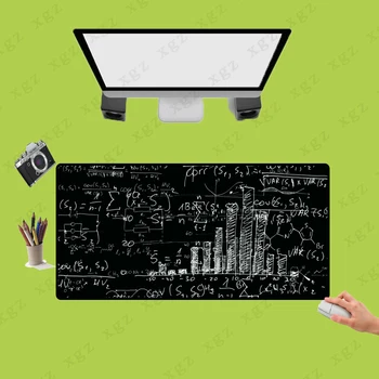 

XGZ Boy Gift Pad Geometric Formula Mousepad Gamer Play Mats Large Gaming Mouse Pad Lockedge Mouse Mat Keyboard Desk Pad