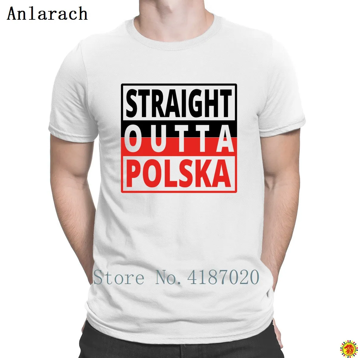 Straight Outta Polska Полен Польша футболка новые веб-сайты поп-топ рубашка топы с