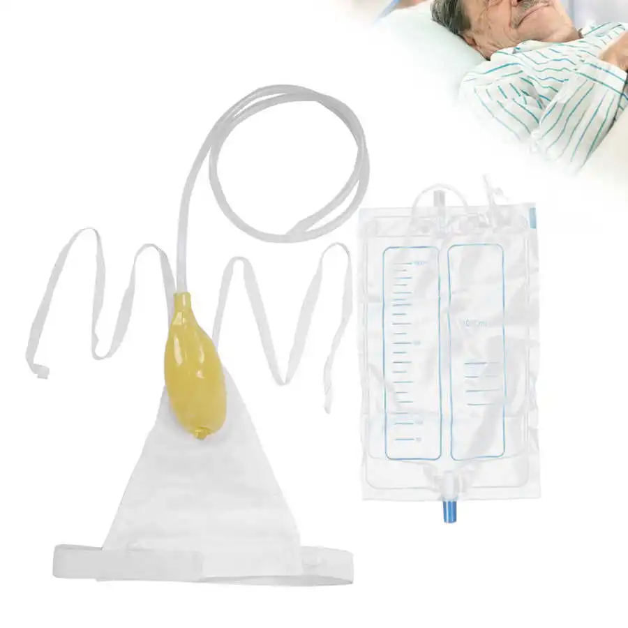1000ml Urinary Incontinence Men Urinal Male Urination Catheter Device Funnel Urine Bag Elderly Bedridden Patient Elderly
