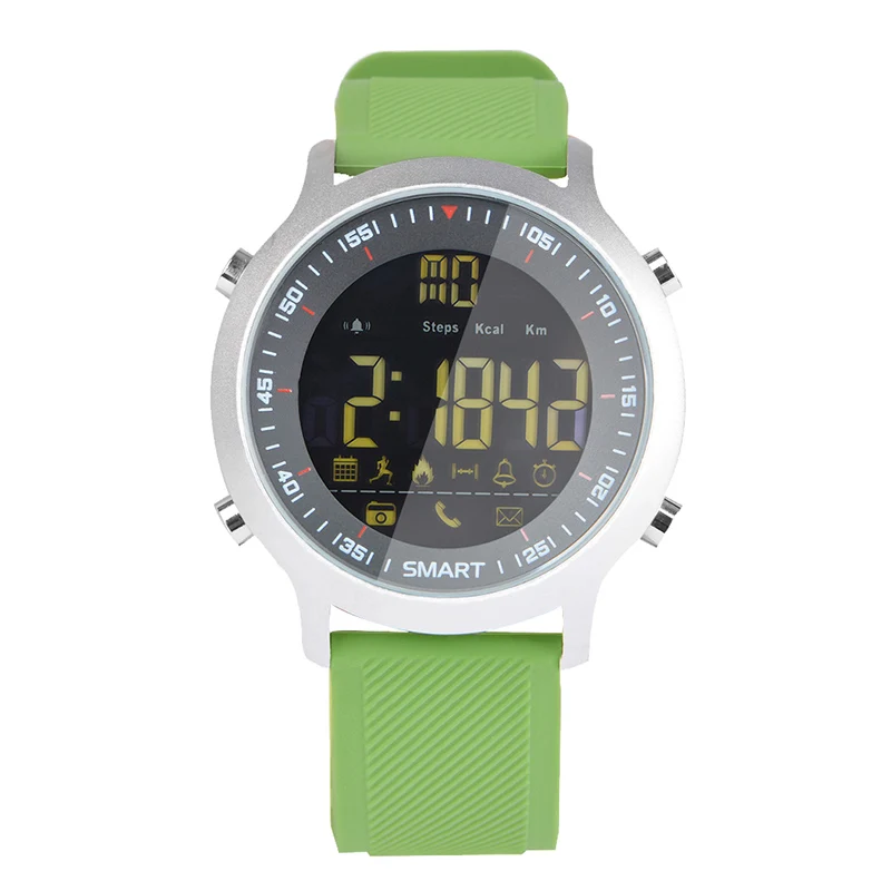 Смарт-часы EX18, спортивные Смарт-часы, Bluetooth, умные часы для Android IOS, длительное время ожидания, водонепроницаемый шагомер, напоминание SNS - Цвет: Green