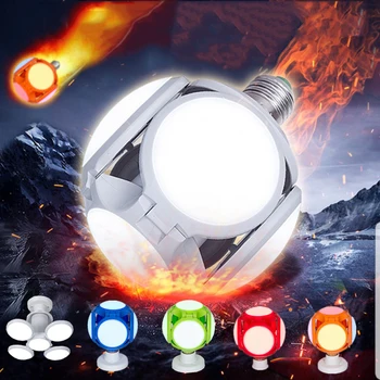

LED deformable lamp LED bulb Light 5 leaf LED E27 folding football bulb 30W telescopic bulb energy saver lamp led leaf lamp