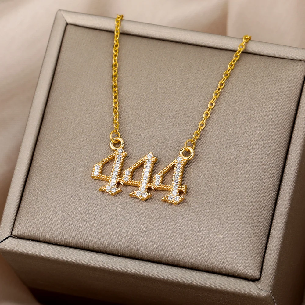 Zircon Angel Number Necklaces For Women 