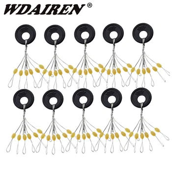 

120 Pcs 20 Groups/Set Float Black Rubber Stopper Fishing Bobber Stopper Float Oval Bean Space Fishing Line Tackle Accessories