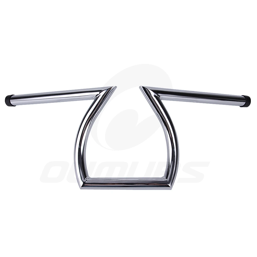 Chrome OUMURS Универсальный руль для мотоцикла Drag Z-Bars " дюймов 25 мм руль для Harley Sportster Dyna Bobber Honda Yamaha Suzuki - Цвет: Chrome