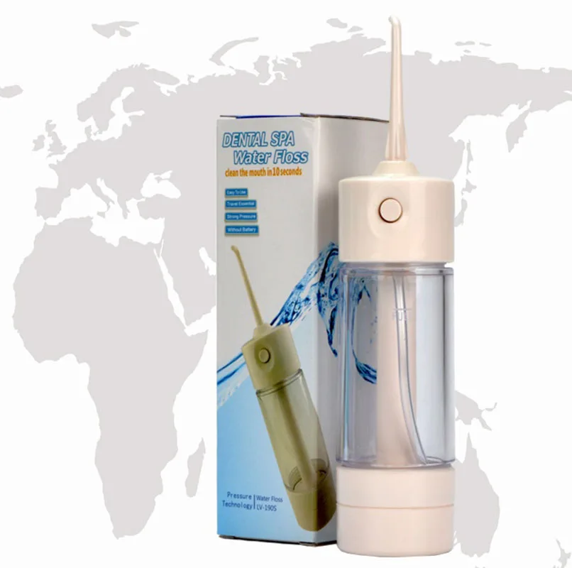 Abs Novo portatil Irrigador Oral Limpar a Boca Lavar O Seu Dente agua Manual De irrigaçao Dental Flosser Sem Eletricidade | Бытовая