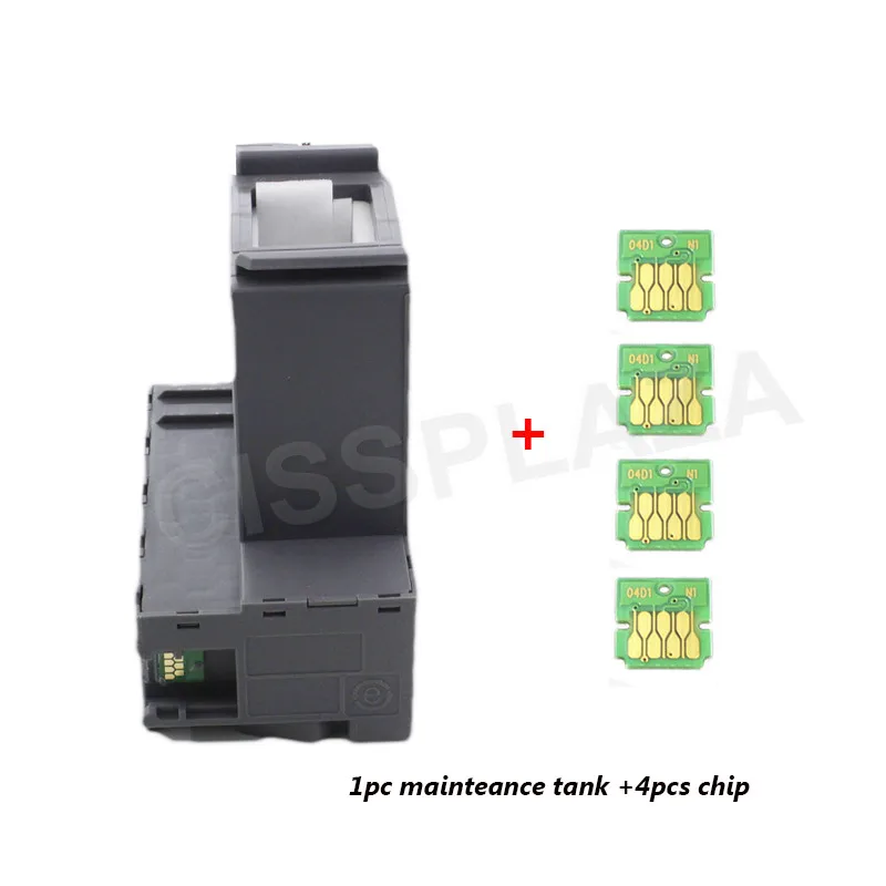 CISSPLAZA 1x T04D1 уход за отработанными чернилами + 4 чипа коробки бака для Epson L6190 L6171 ET M2140