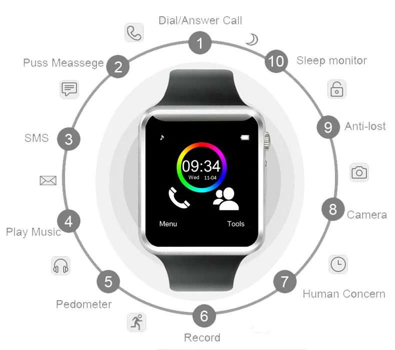 Электронные наручные часы с Bluetooth, умные часы для мужчин, спортивные Шагомер с sim-камерой, умные часы для Android ios, наушники для смартфонов