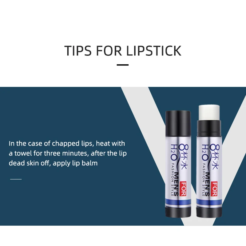 Hyaluronic кислота стиль мужской увлажняющий бальзам для губ оранжевый аромат Chapped губы помада для модных мужчин