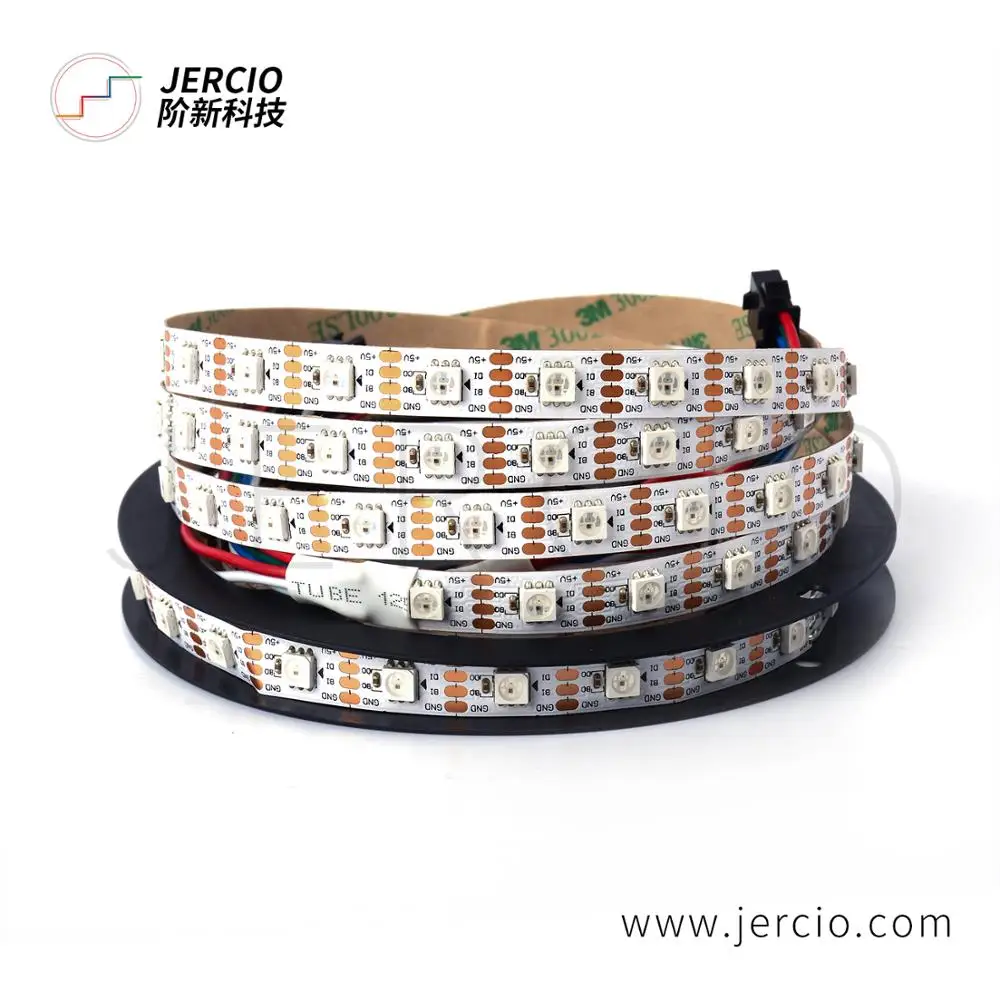 

JERCIO 1m/2m/4m/5m XT1506S(can replace WS2813b) Break-point resume Double Data Line 256 Gray Level LED Pixels Strip.