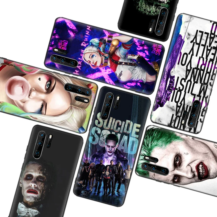 Крутой черный мягкий чехол Joker and Harley Quinn для Huawei P40 P30 P20 P10 P Smart Z Mate 30 10 20 Lite Pro + Plus