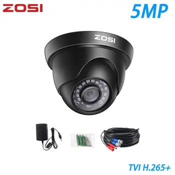 

ZOSI 5MP H.265 TVI CCTV System Dome Video Nightvision CCTV Surveillance Security Camera BNC Cable for Window Remote View DVR Kit