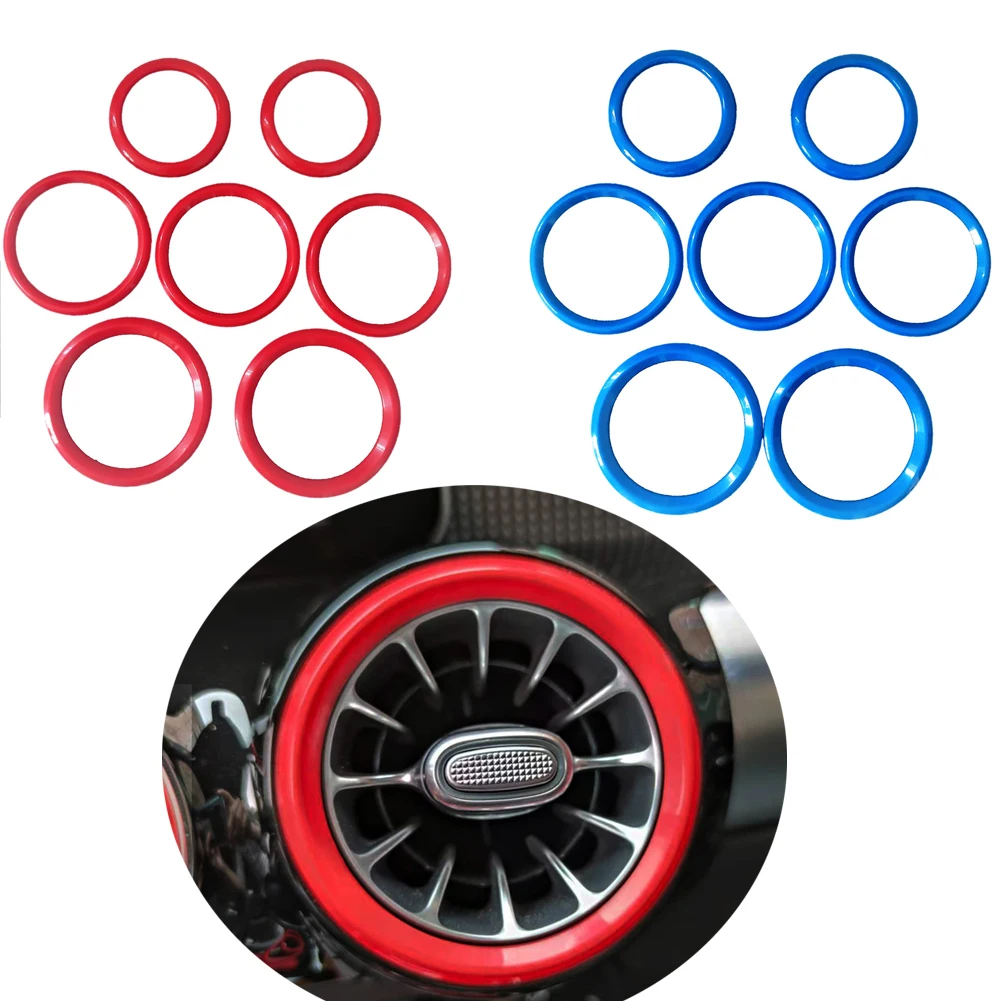 ABS Car Air Condition Air Vent Outlet Ring Cover Trim For For Mercedes Benz A W177 B W247 GLB X247 CLA C118 GLA H247 2019 2020+