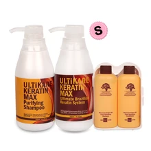 Профессиональный 300 мл Ultikare Кератиновое прямое лечение волос+ 300 мл Очищающий увлажняющий поврежденный шампунь+ дорожный набор для ухода за волосами