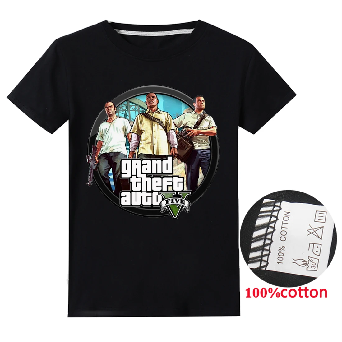 Коллекция года, детские толстовки с капюшоном «Grand Theft Auto Gta V 5» футболка для маленьких игр «GTA 5» Детские футболки в уличном стиле, свитер для мальчиков Одежда для девочек