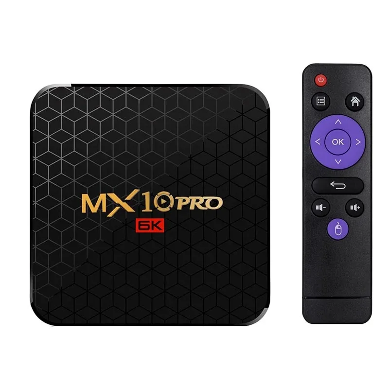 Mx10 Pro Smart Tv Box Android 9.0 Allwinner H6 Uhd 4K Media Player 6K Image Decoding 4Gb / 64Gb 2.4G Wifi 100M Lan Usb3.0 H.265 Mx10 Pro Smart Tv Box Android 9.0 Allwinner H6 Uhd 4K Media Player 6K Image Decoding 4Gb / 64Gb 2.4G Wifi 100M Lan Usb3.0 H.265