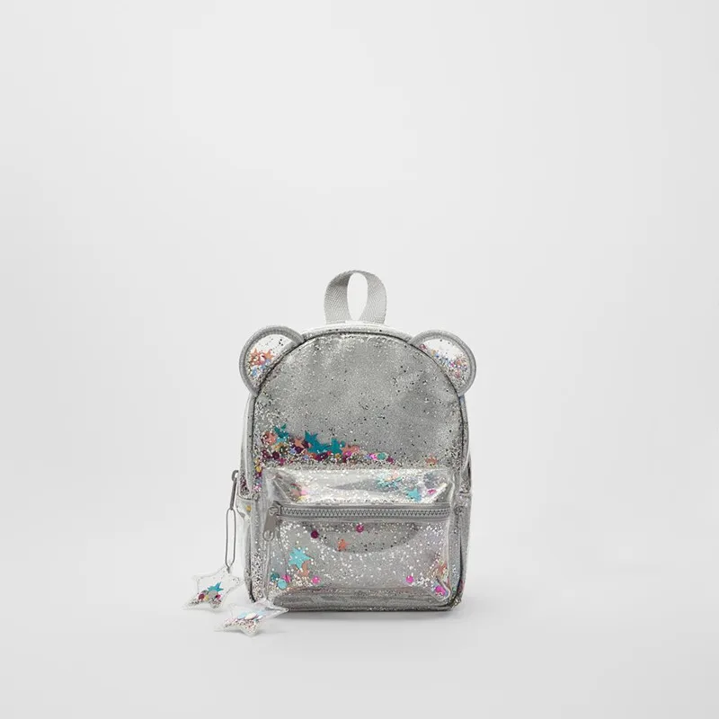 black glitter mini backpack