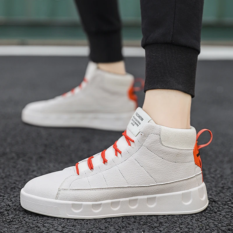

Men's Casual Shoes Damping Breathable Thick bottom Comfortable Lace-up Trend Autumn Winter Hard-Wearing Trend Light sneakers