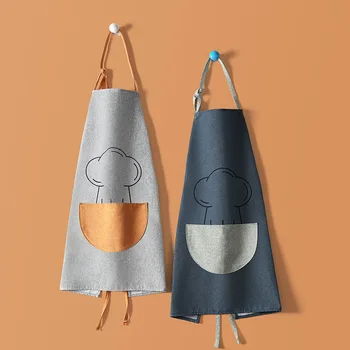 

Kitchen Cooking Apron Adjusta Sleeveless Cotton Linen Anti-fouling Oil-proof Apron Durable Dust Cover Household Cleaning Tools