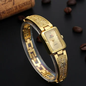 

Women Vintage Watches New Brand SOXY Elegant Luxury Quartz Fashion Rectangle Dial Watch Carved Patterns Bracelet Casual WristWat