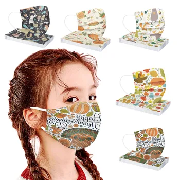 

50pc Children's Mask Tie-dye Gradient Printed Disposable Face Mask Nonwove Three-layer Melt Blown Mascarillas Protective Маска