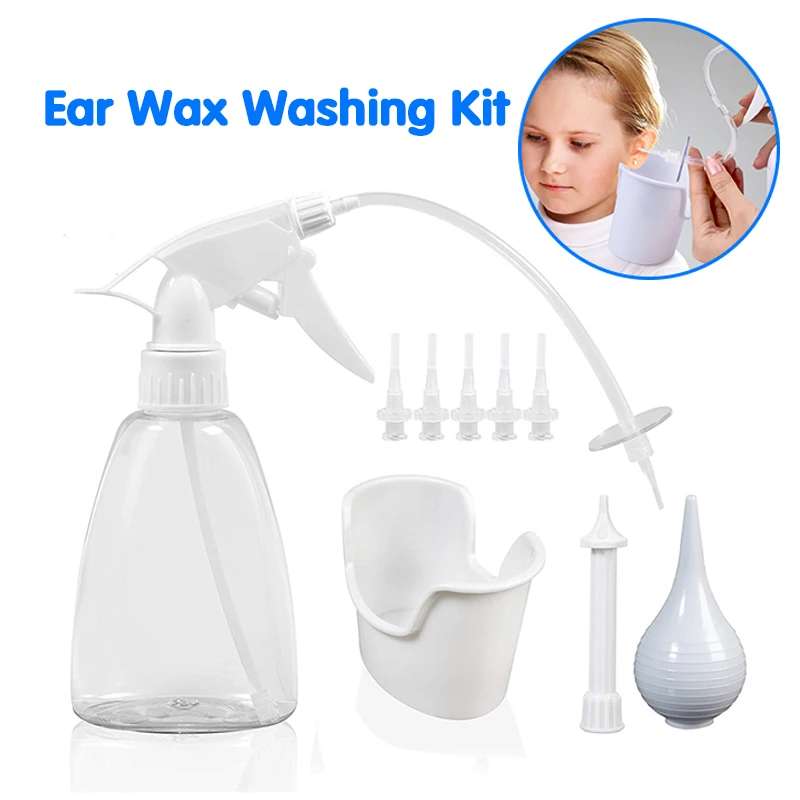 Kit de lavage de cire d'oreille, dissolvant, ensemble d'outils d'irrigation, capacité de 300ml, enfants adultes, lavage Portable, bouteille de rinçage