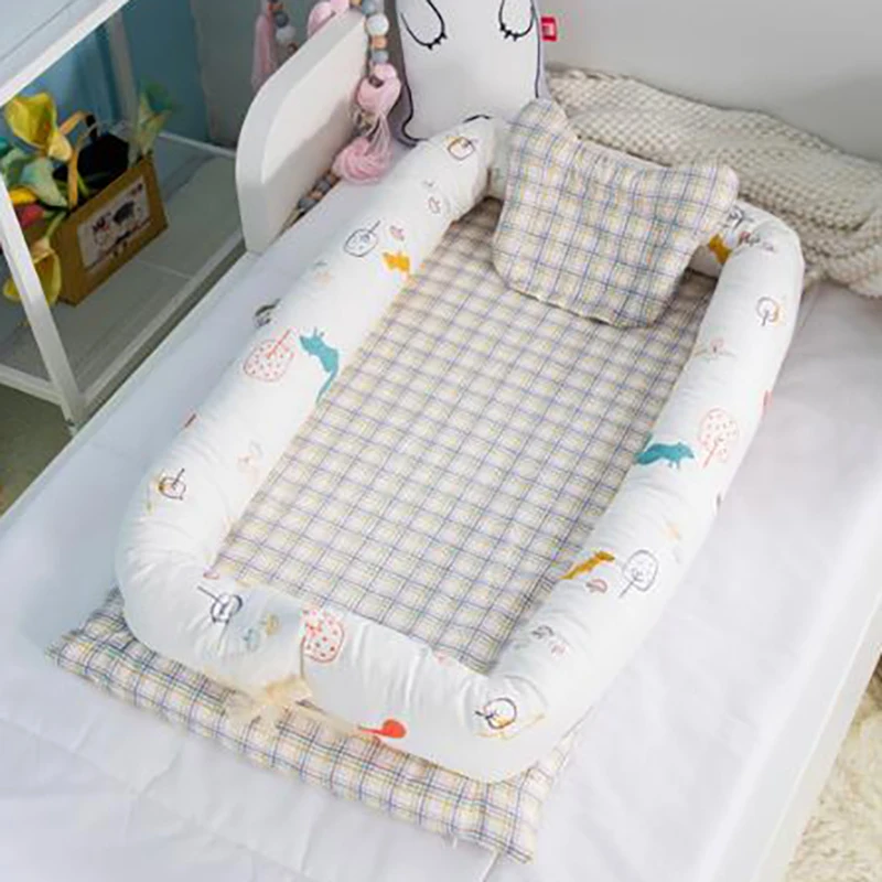 

Newborn baby Nest Crib Sleeping Infant Portable Crib Bed basket Anti-rollover Portable Cot cotton YHM002
