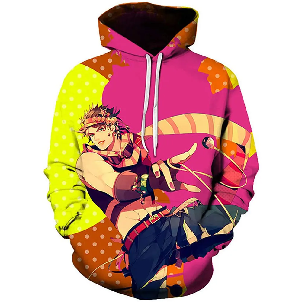 

New JoJo's Bizarre Adventure Men Women Autumn Winter Hoodie Fashion Casual Hoodies Brand Streetwear Cosplay Cartoon Sweatshirt