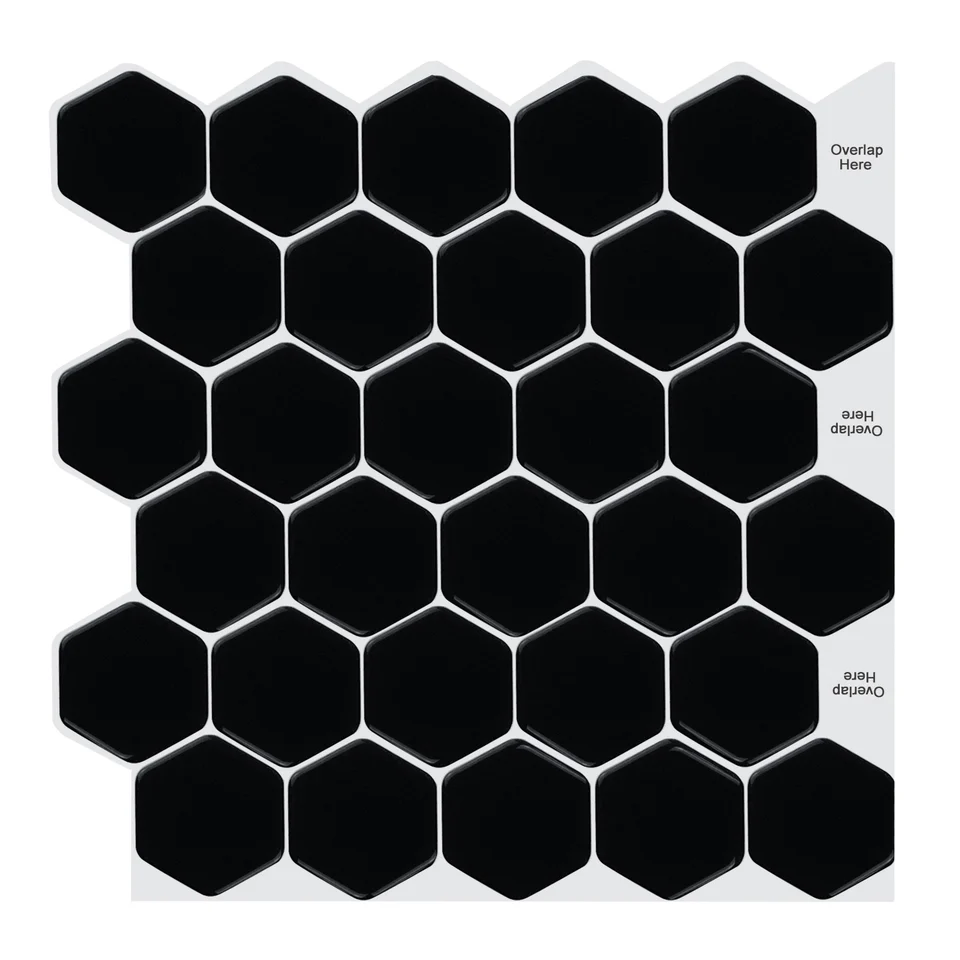 Pegatinas hexagonales para azulejos de pared, papel tapiz 3D autoadhesivo,  impermeable, antisalpicaduras, para cocina, gran oferta - AliExpress