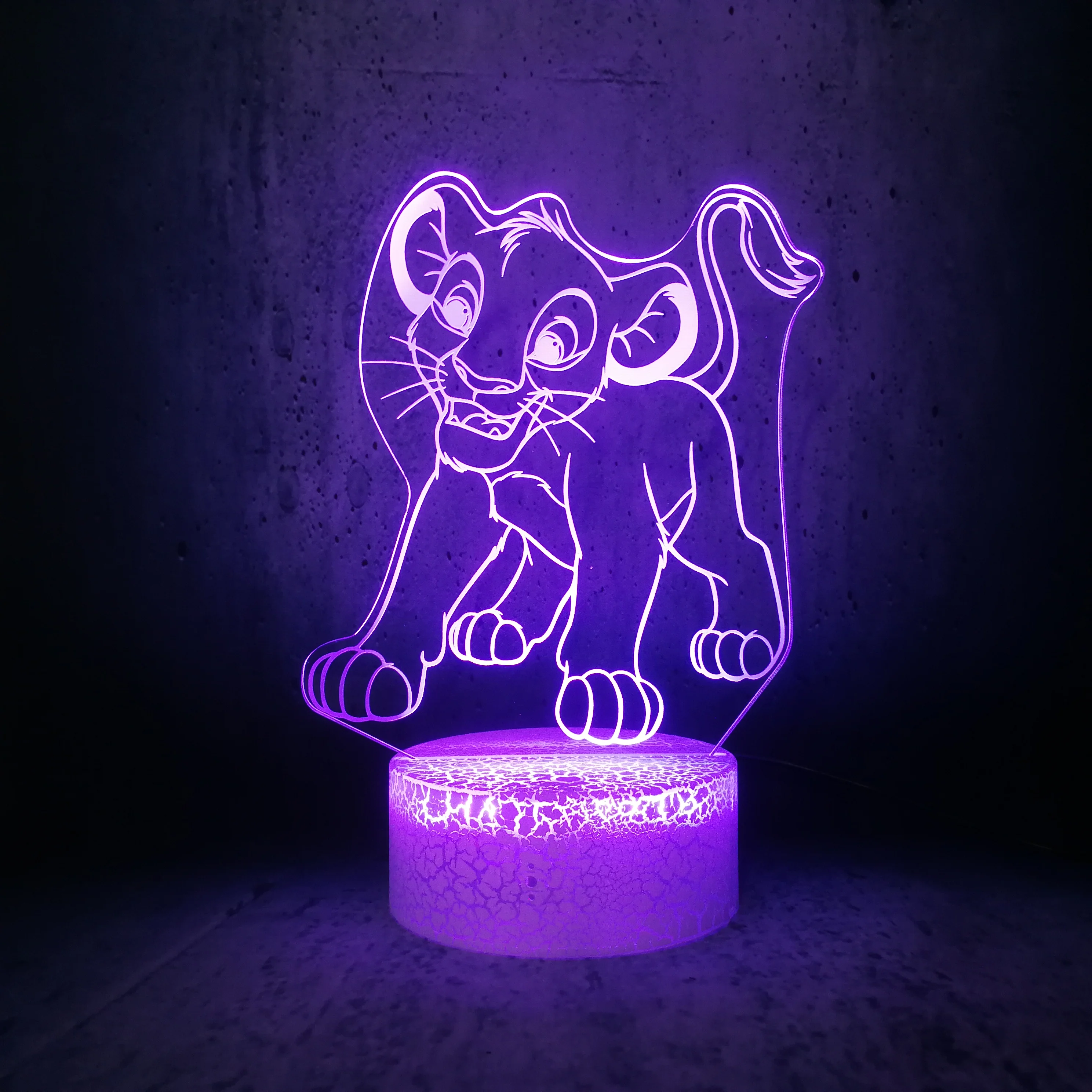 ライオンキングシンバ笑 3d Led ランプベビーライオン映画ファンのギフト夜の光展示ディスプレイ子供のギフト赤ちゃんランプムーンライト Aliexpress ライト 照明