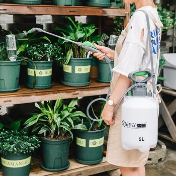 

1pc 5L Gardening Sprayer Pressure Sprayer Container Household Hand Pressure Watering Pot Gardening Tools and Supplies (White)