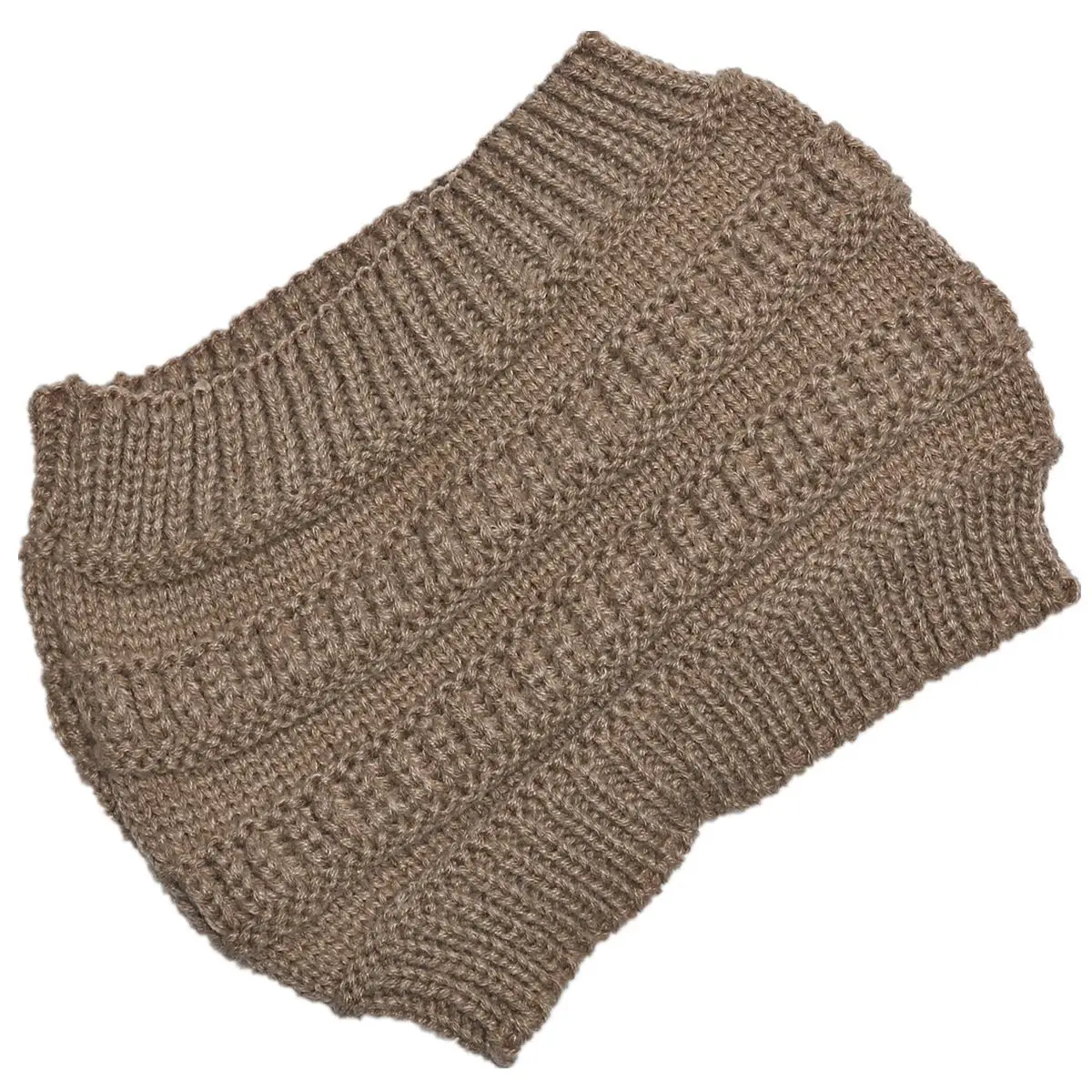Khaki OMEA трикотажные повязки, Женский хвостик, шапка бини, однотонный пуловер, шапка Skullies, повязки для волос для женщин, вязаная повязка на голову - Цвет: Khaki