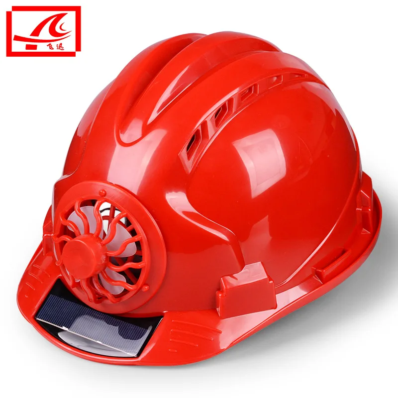

Fan Breathable Work Site Summer Safety Helmet Solar Construction Leadership Convention Sun-resistant College Style No Architectu