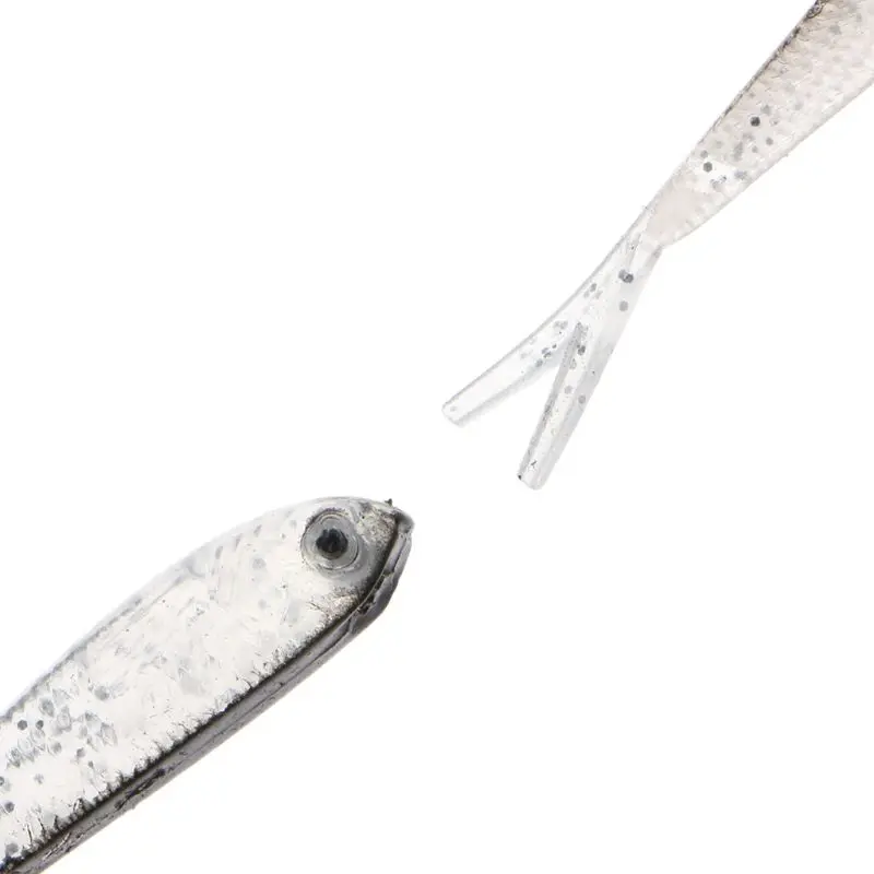 2pcs 75mm 2 2g Мягкая колюшка Lure Fluke Морская Рыбалка приманки снасти L9BD|Наживки| |