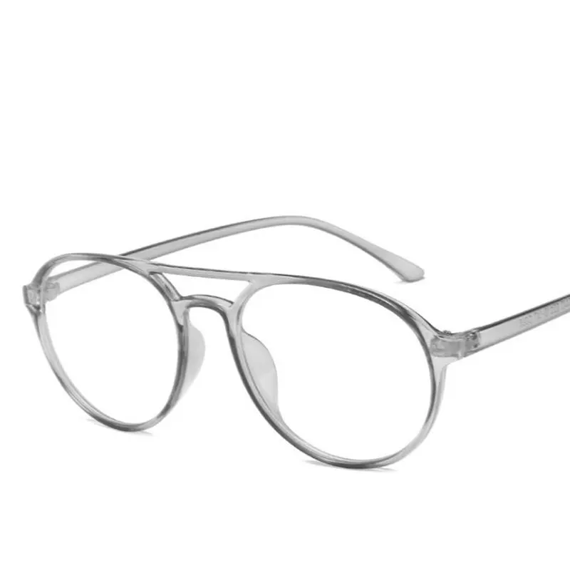 transparent gray HOTOCHKI, новые очки с двойным мостом, высокое качество, унисекс, оправа для очков, элегантные солнцезащитные очки, компьютерные оправы для очков, oculos - Цвет оправы: transparent gray