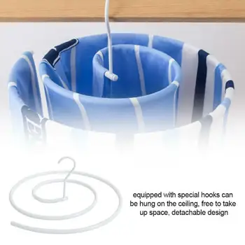 

Spiral Shaped Sheet Quilt Blanket Hanger Round Rotating Stainless Steel Clothes Drying Hook Home Storage and Organizer