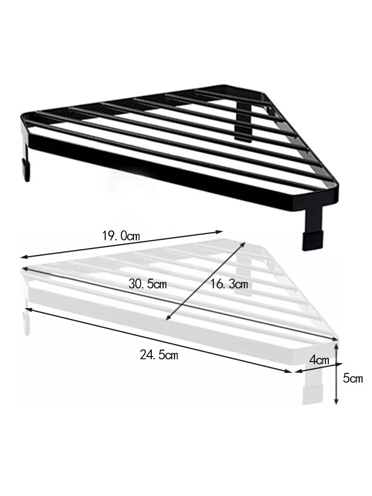 Kitchen triangle pot rack shelf floor corner dish cover storage stove