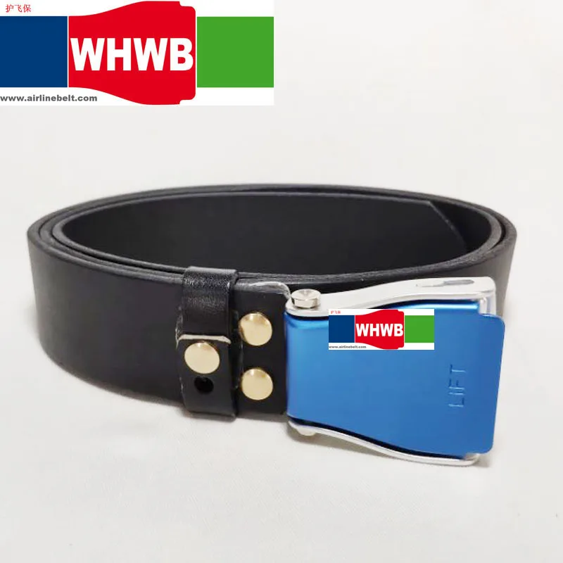 blue buckle Модное черное сиденье самолета с пряжкой на ремне из натуральной кожи мужской ремень orna мужской ts Расширенный подарок классический подарок джентльмена - Цвет: blue buckle