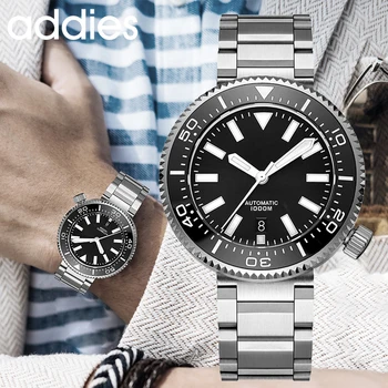

ADDIES 1000 Meters Diving Watch Sapphire Glass Ceramic Rotating bezel Japan Nh35A Movement Automatic Machinery Men's Steel Clock